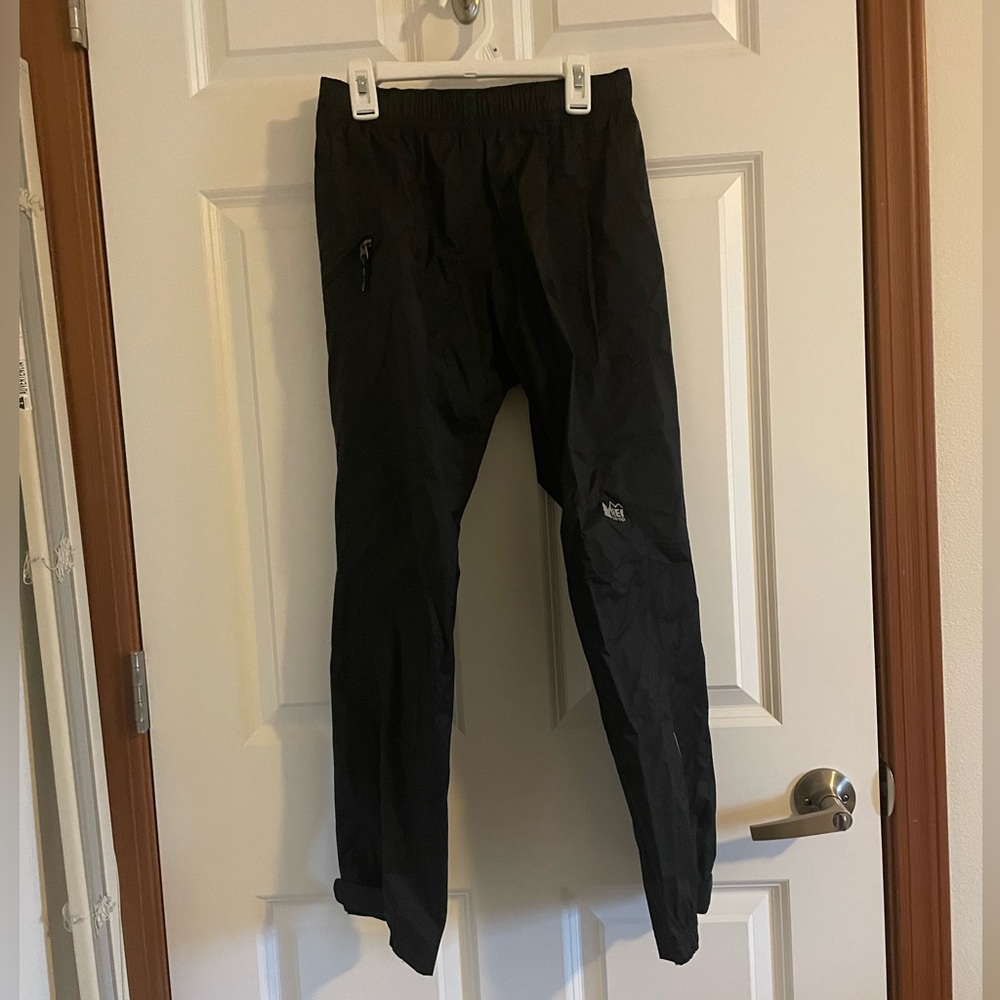REI Kids Black Rain Pants -  M (10-12)